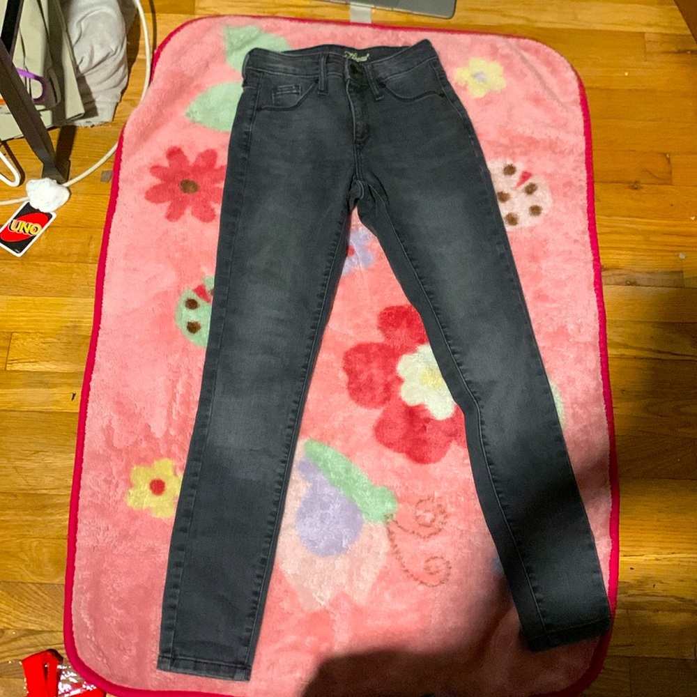 Black faded jeans